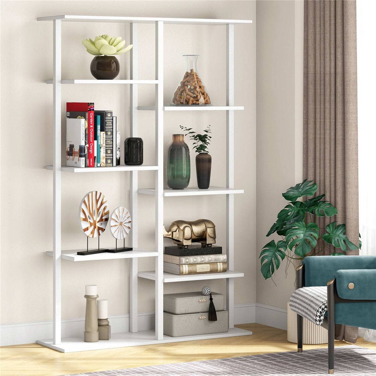5-Tier Brown Bookcase J879007
