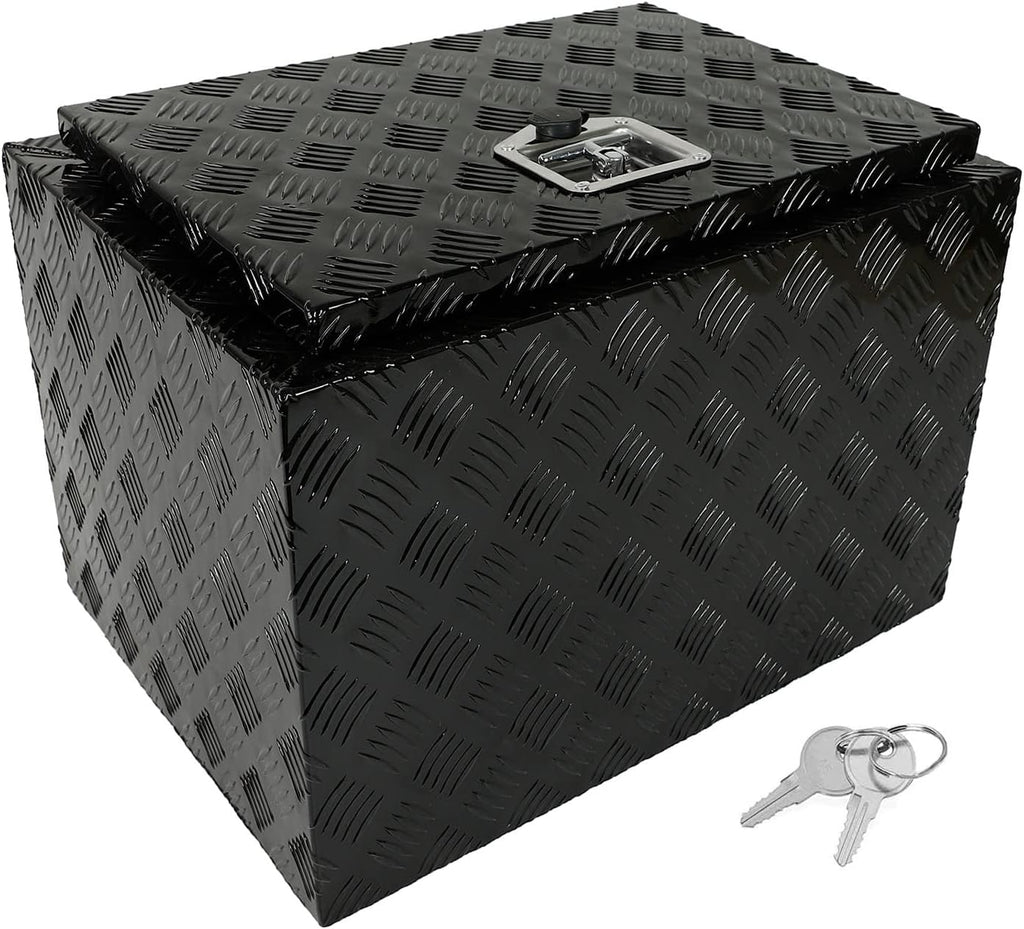 Black Aluminum 5 Bar Tread Underbody Tool Box with Lock X9601