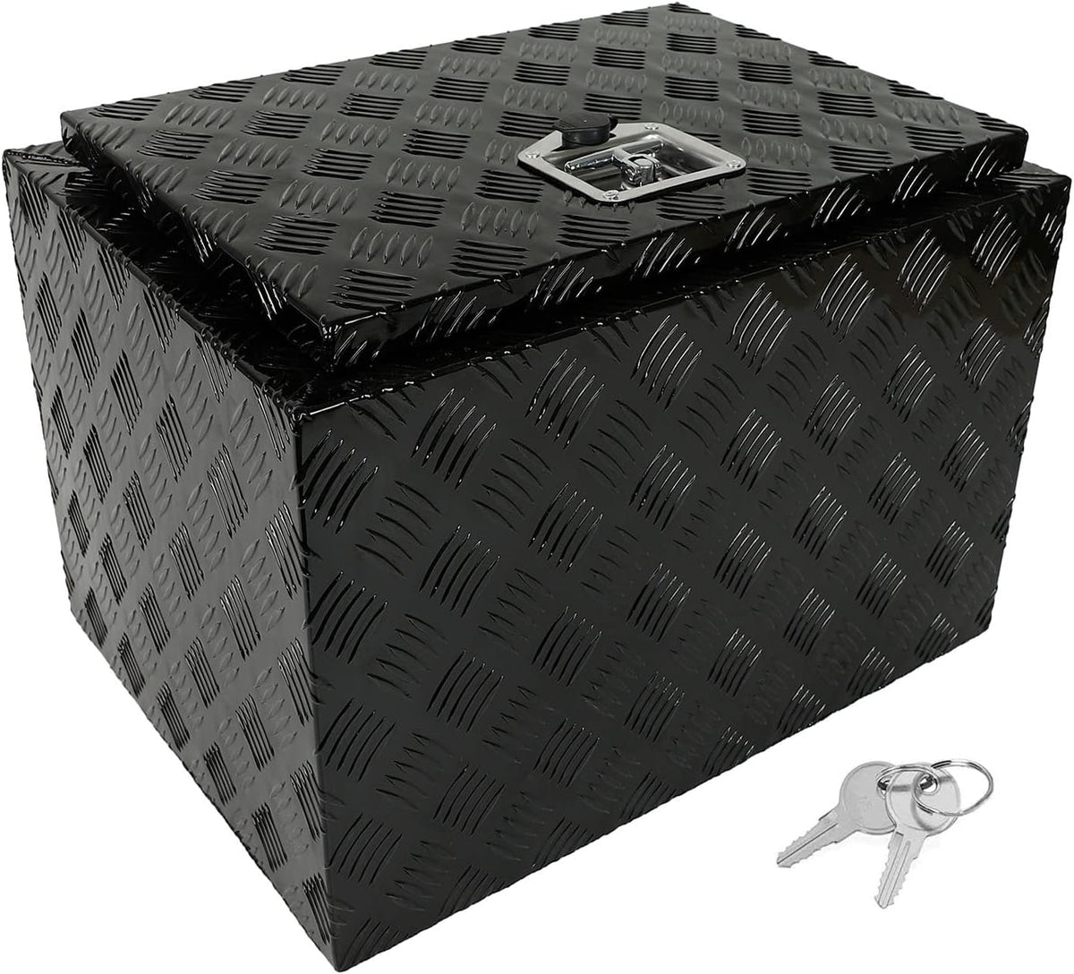 Black Aluminum 5 Bar Tread Underbody Tool Box with Lock X9601