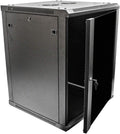 15U 19-Inch Server Network Rack with Locking Glass Door Black X9997