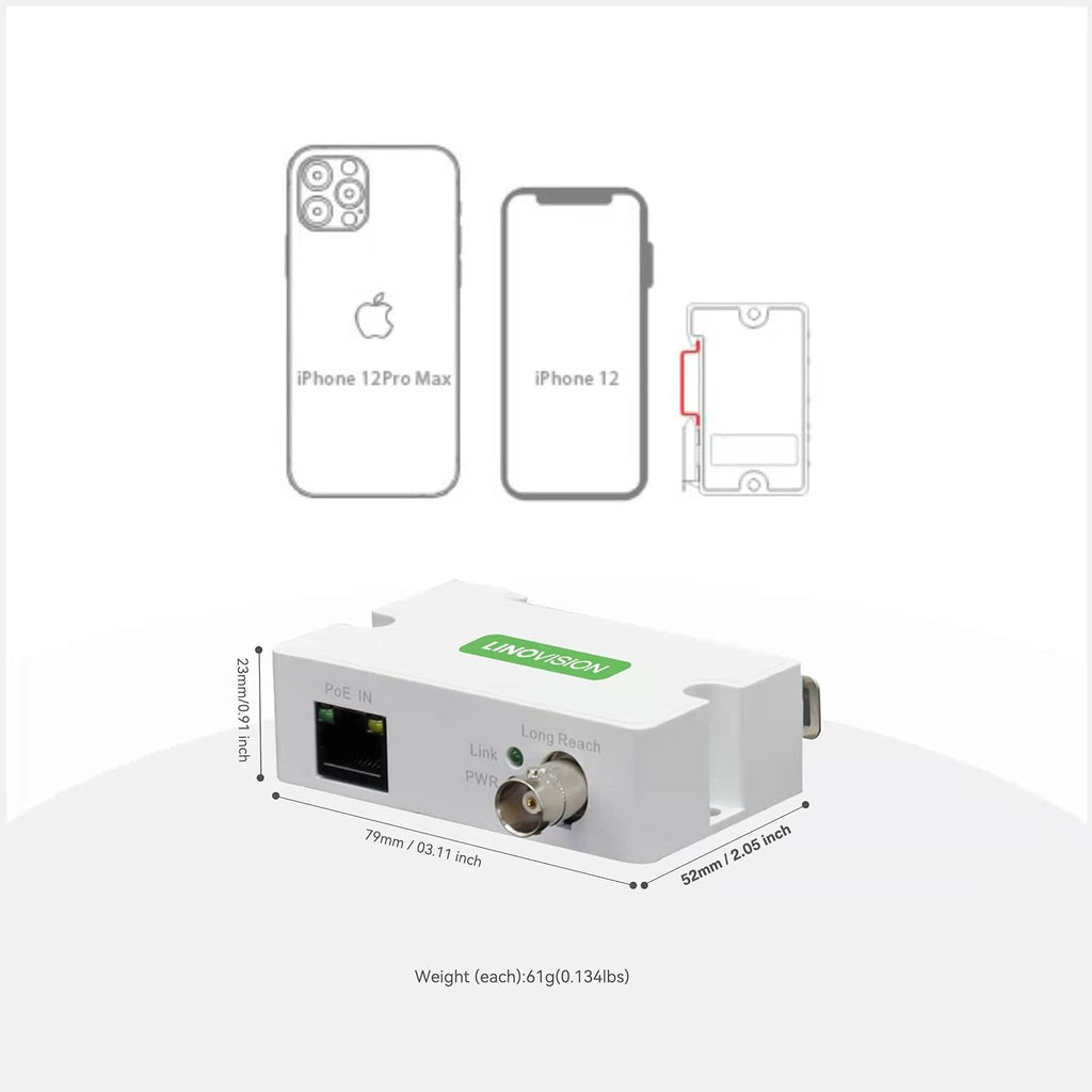 POE Over Coax EOC Converter IP Over Coax Max 3000ft Q93183