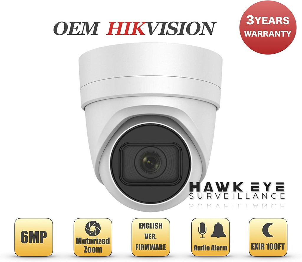 6MP PoE Security IP Camera Varifocal 2.8-12mm Motorized Zoom Turret Camera G360662