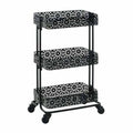 Black Metal Three Tier Cart V392644