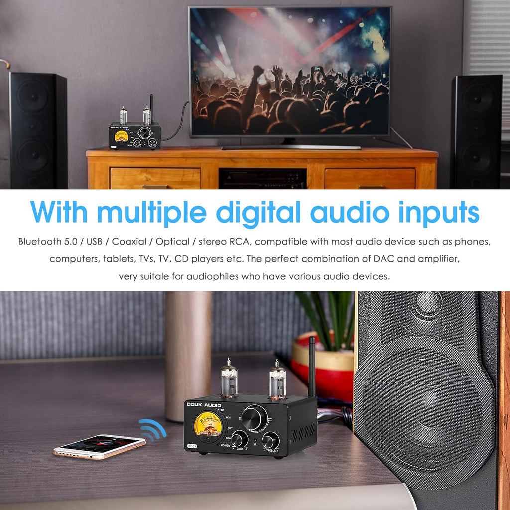 200W HiFi Bluetooth Vacuum Tube Amplifier E46924