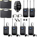 48-Channel UHF Wireless Lavalier Microphone System with 2-Ch Mixer, 2 Receivers, 4 Transmitters, and 4 Lapel Microphones Z20496
