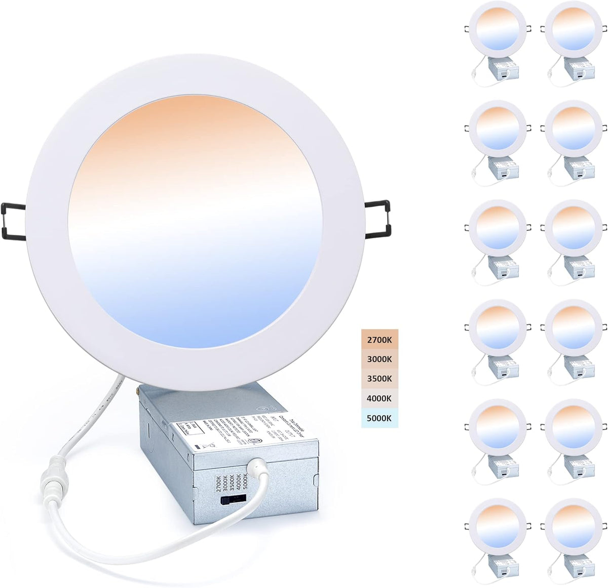 6 Inch Ultra-Thin LED Canless Recessed Downlight D342