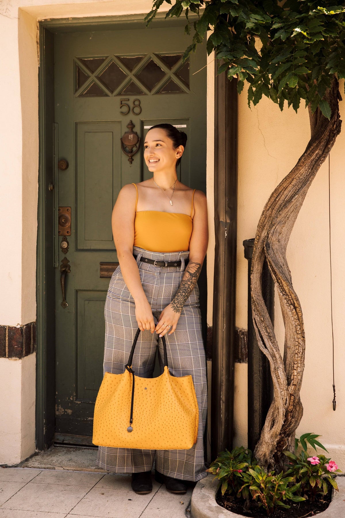 Lavender Vegan Leather Tote Bag G659999