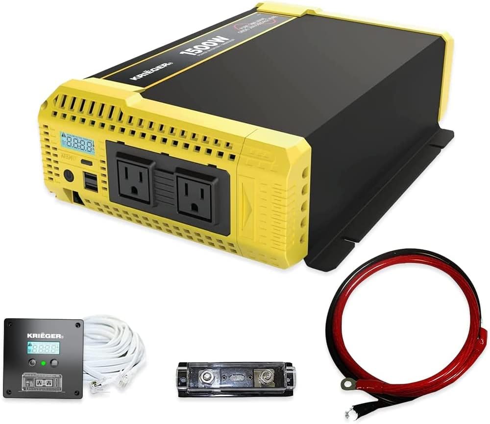 1500 Watt 12V Pure Sine Inverter with Dual AC Outlets & USB L710