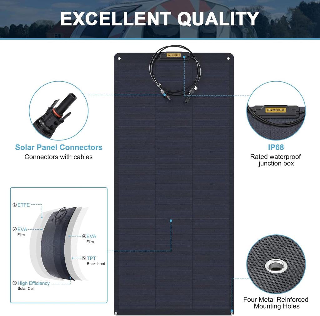 100W 12V Monocrystalline Flexible Solar Panel S481