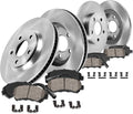 320mm Front + 299.83mm Rear 5 Lug Brake Rotors + Ceramic Pads + Sensors + Hardware O2273