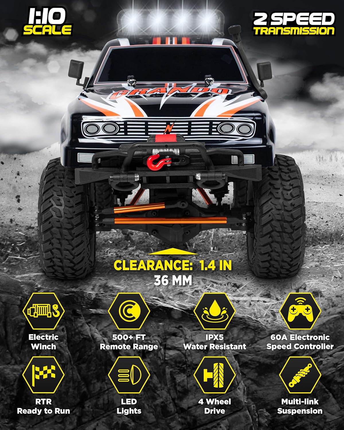 1:10 Scale 4WD Off Road RC Crawler L194518