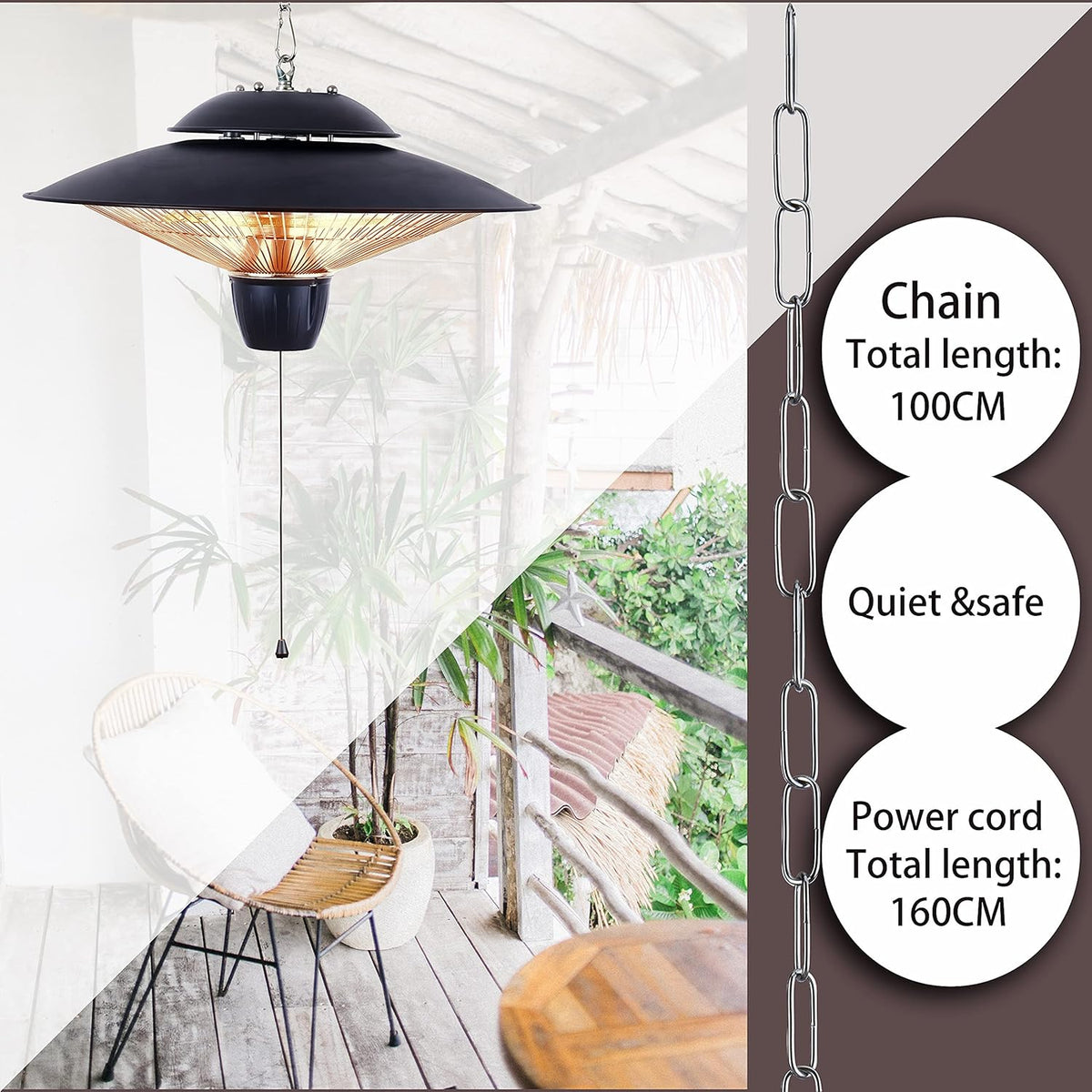 1500W Ceiling Mounted Patio Heater Z21572