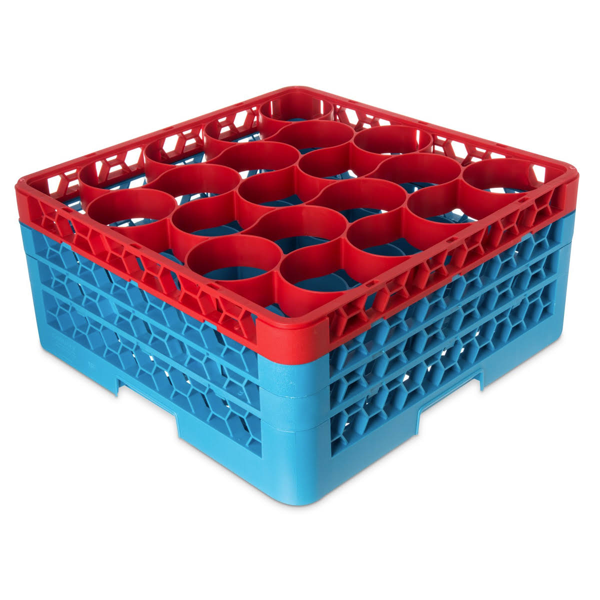 20 Compartments Dishwasher Glass Rack with 3 Color Coded Extenders V8825