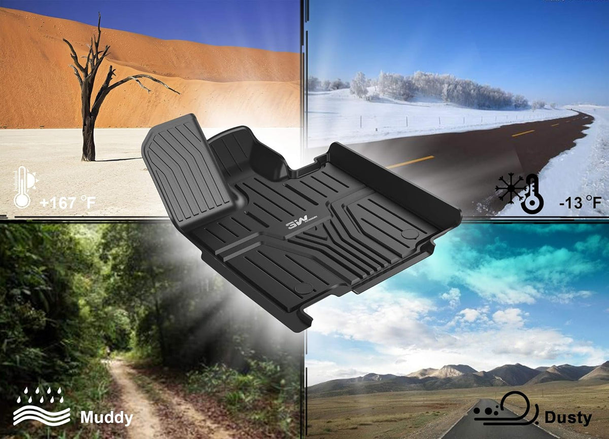 TPE All Weather Floor Liner Full Set Car Mats Black T46029