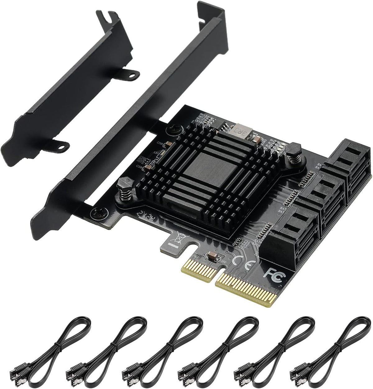 4X PCIE SATA Card 16 Ports with 16 SATA Cables A51789