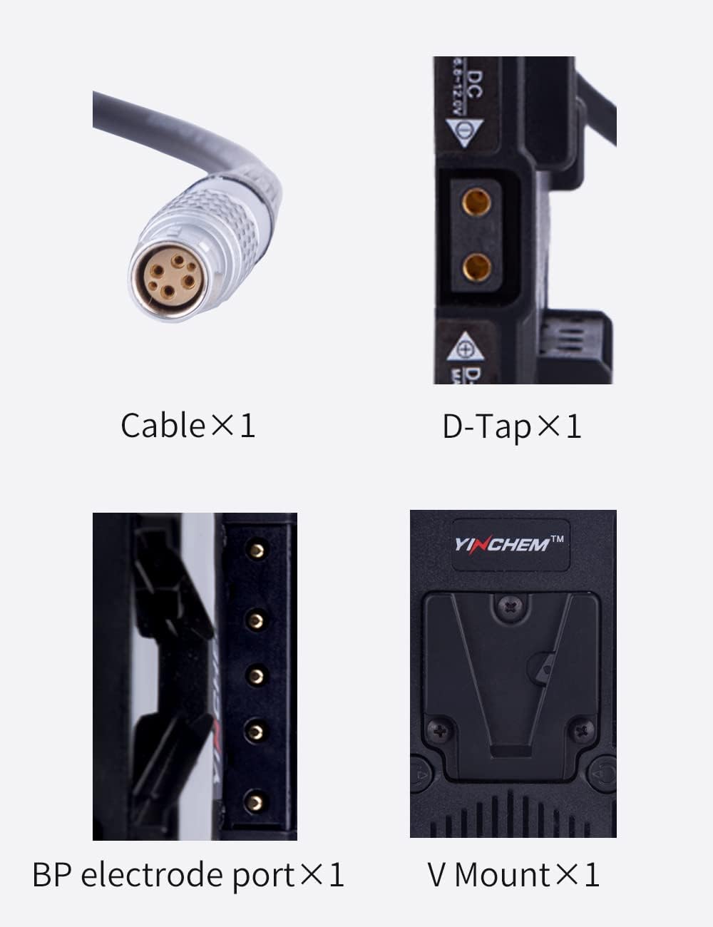 V-Mount Battery Adaptor Plate with D-tap Output and 8 Pin LEMO Connector D586
