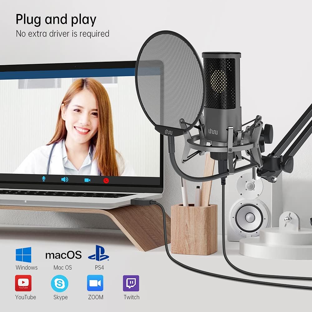 USB Podcast Condenser Microphone Kit Pack of 2 M943358