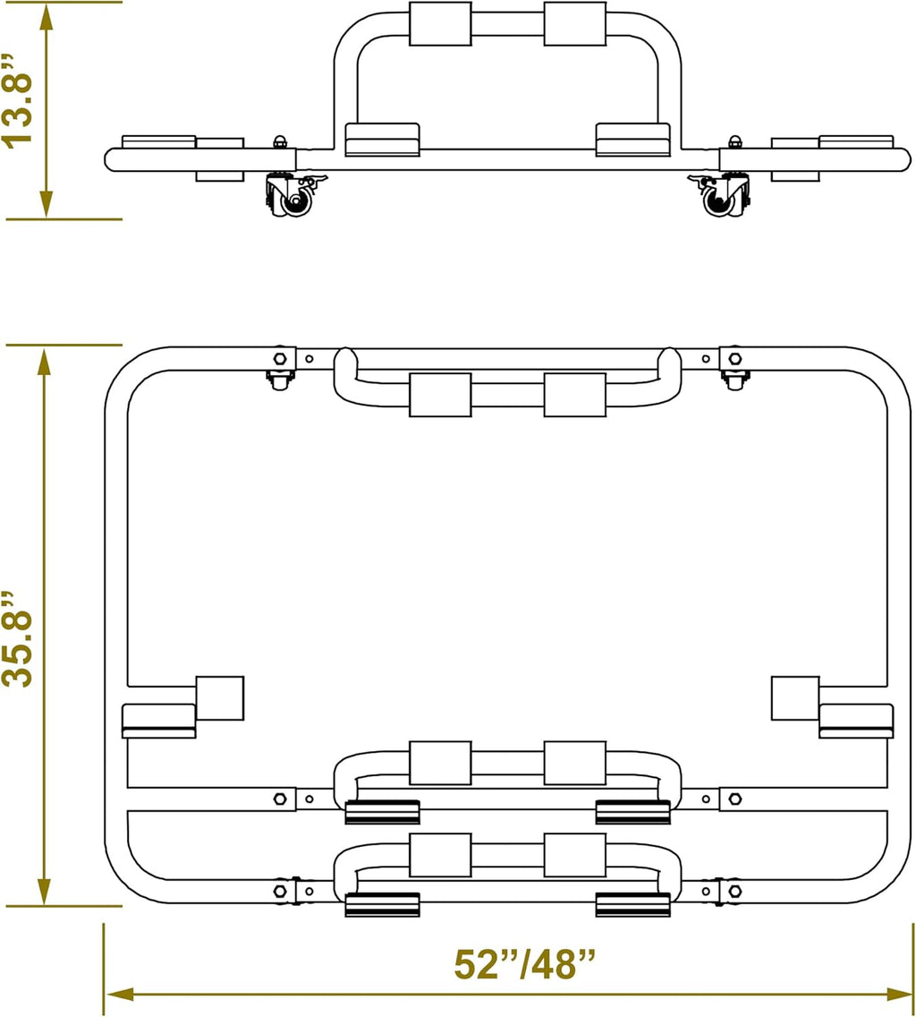 Hard Top Carrier Sliding 3-Pieces Hardtop Storage Rack D266