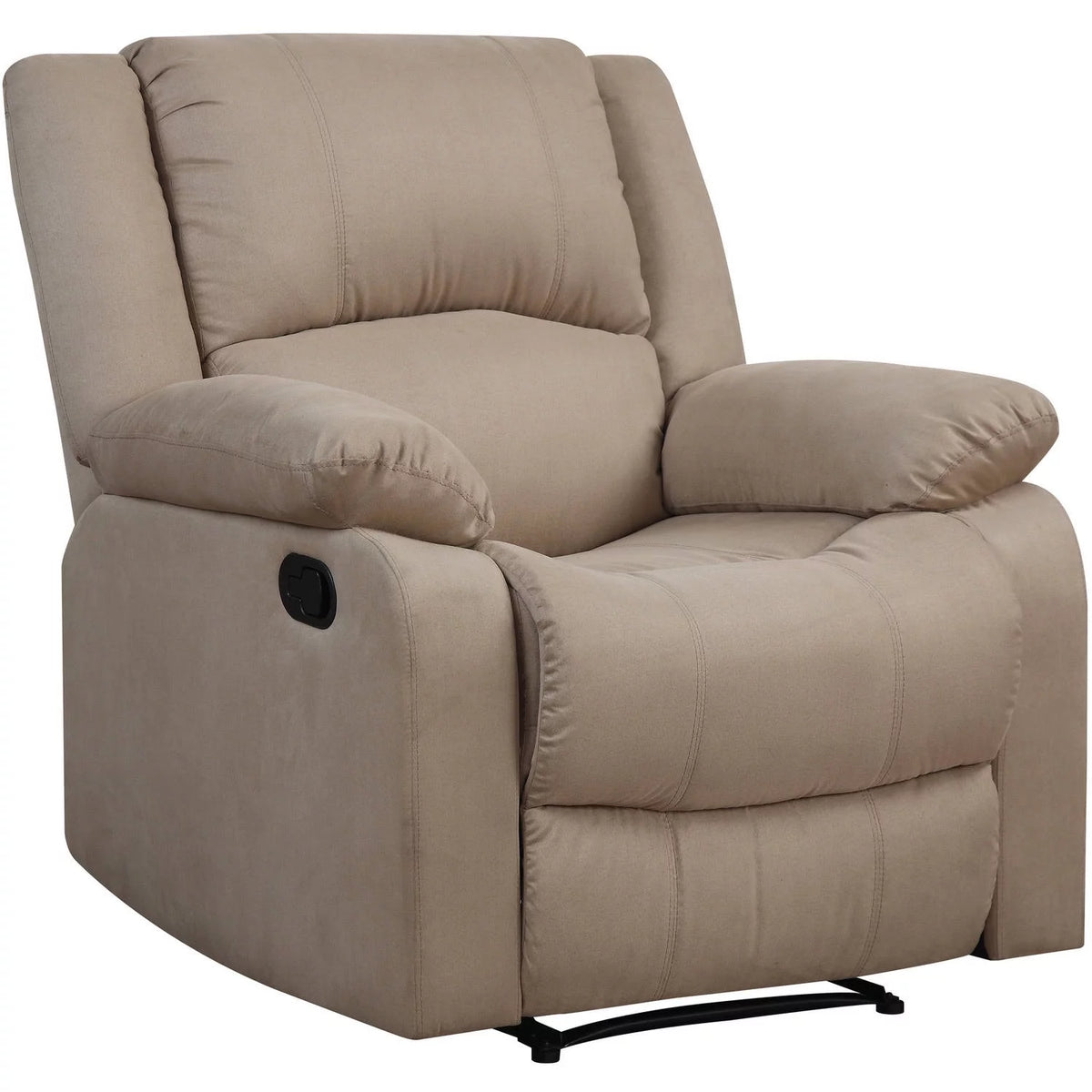 Beige Microfiber Push Back Recliner C178560