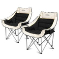 Oversized Heavy Duty Folding Camping Chair with Cup Holders and Carry Bag D54301