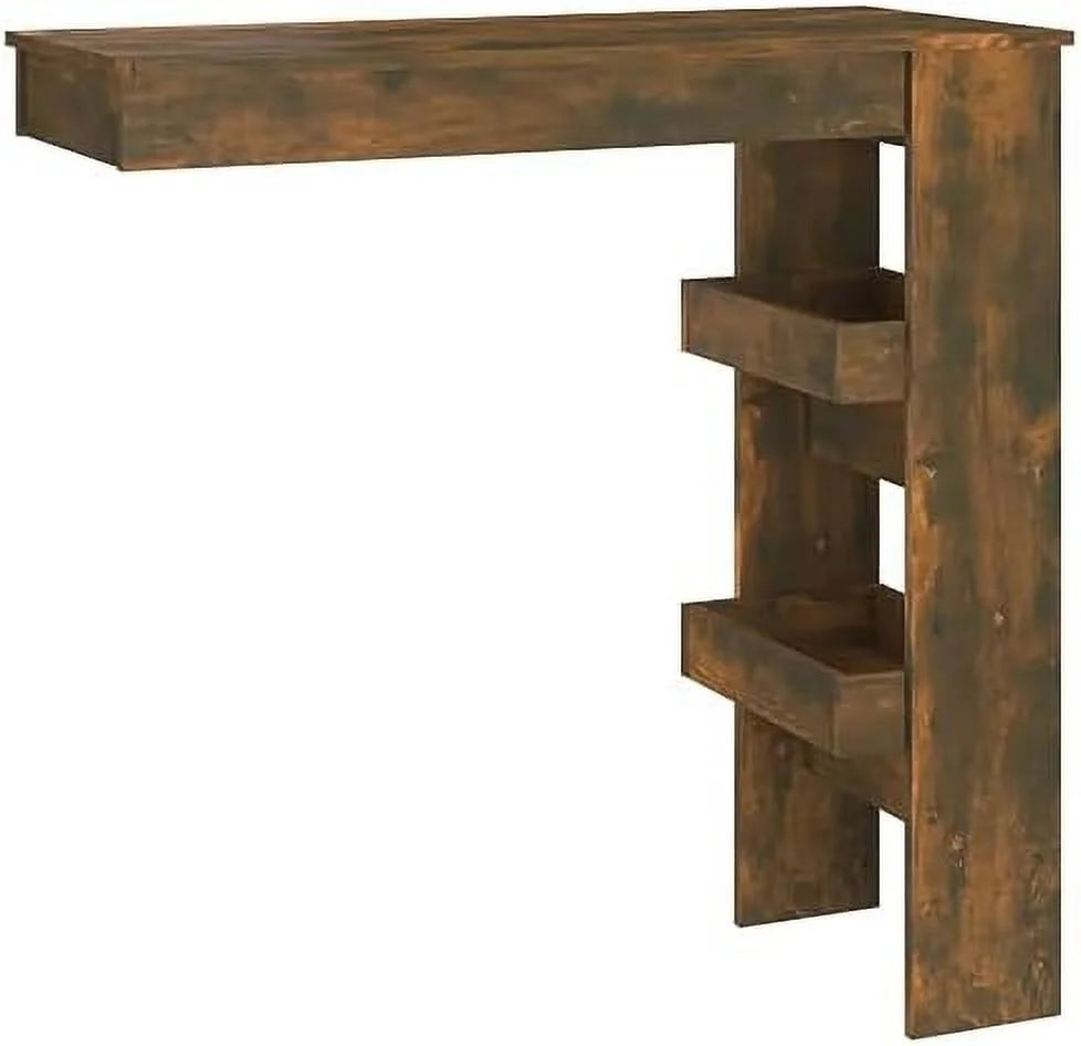 Brown Oak Engineered Wood Dining Table V81832