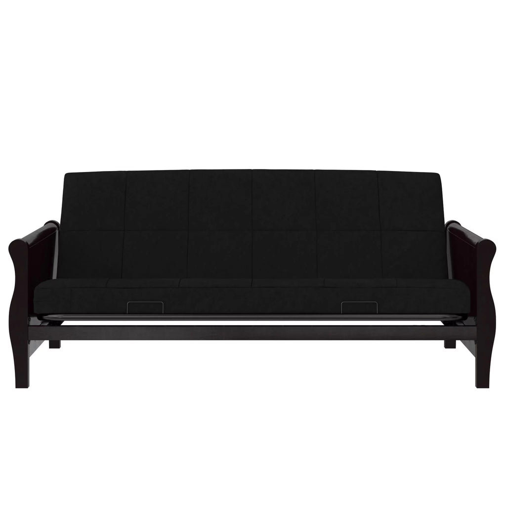 Black Full Size Quilted Microfiber Futon Mattress I951