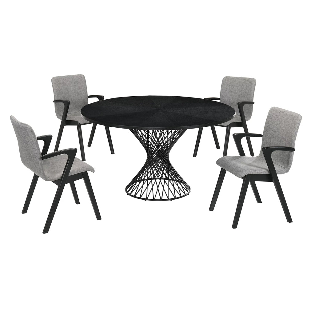 5-Piece Wood Dining Table and Chair Set K723068