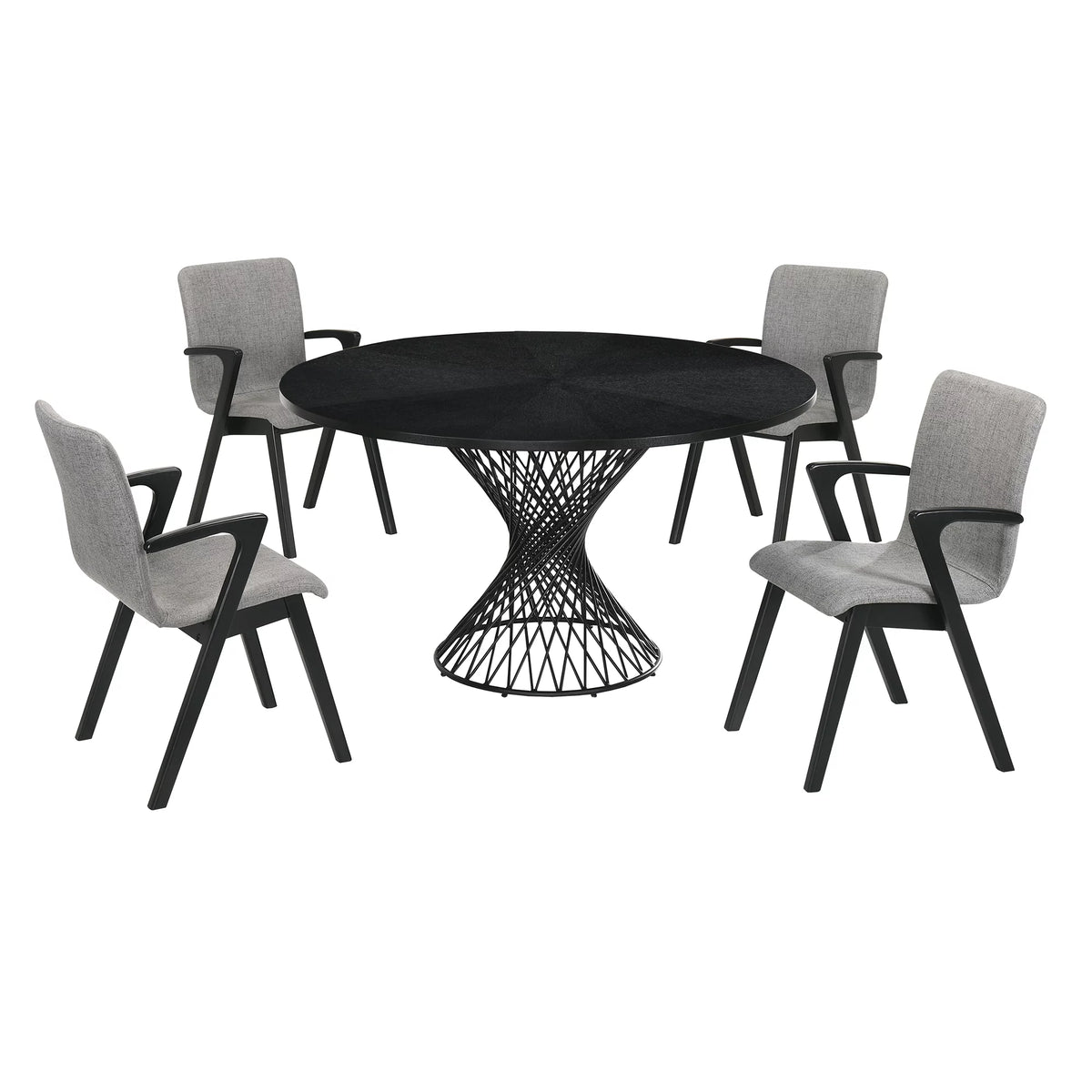 5-Piece Wood Dining Table and Chair Set K723068