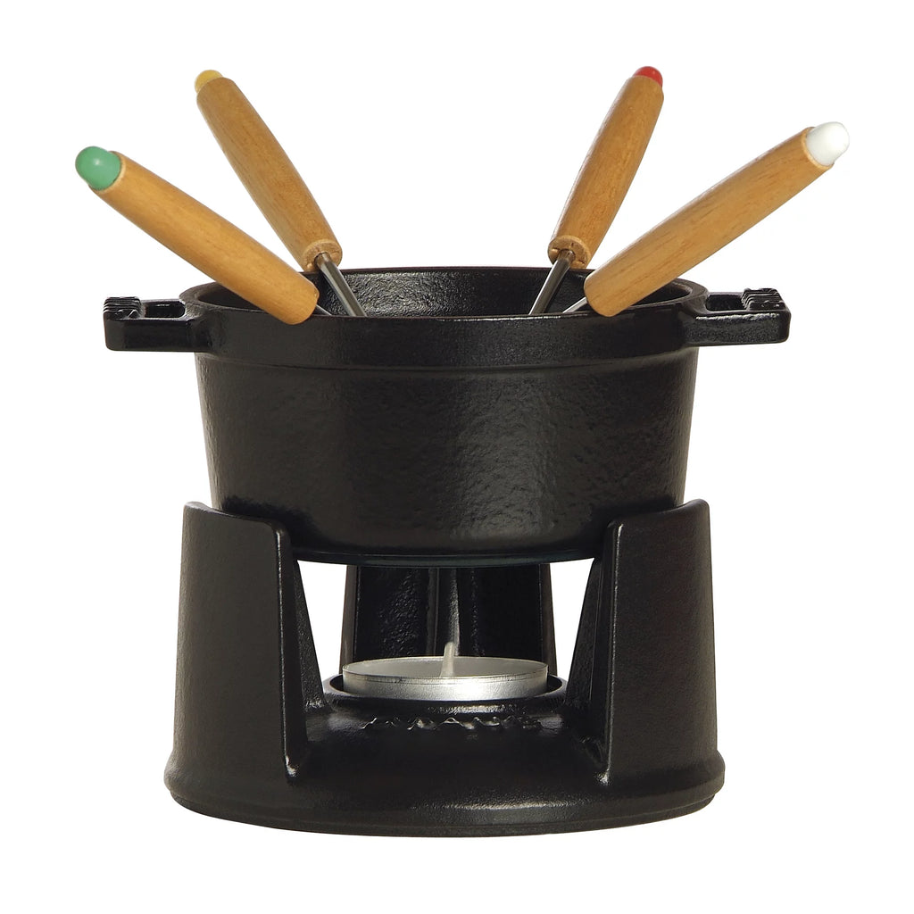 Cast Iron 0.25-qt Mini Chocolate Fondue Set O77278