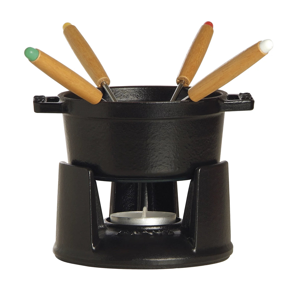 Cast Iron 0.25-qt Mini Chocolate Fondue Set O77278