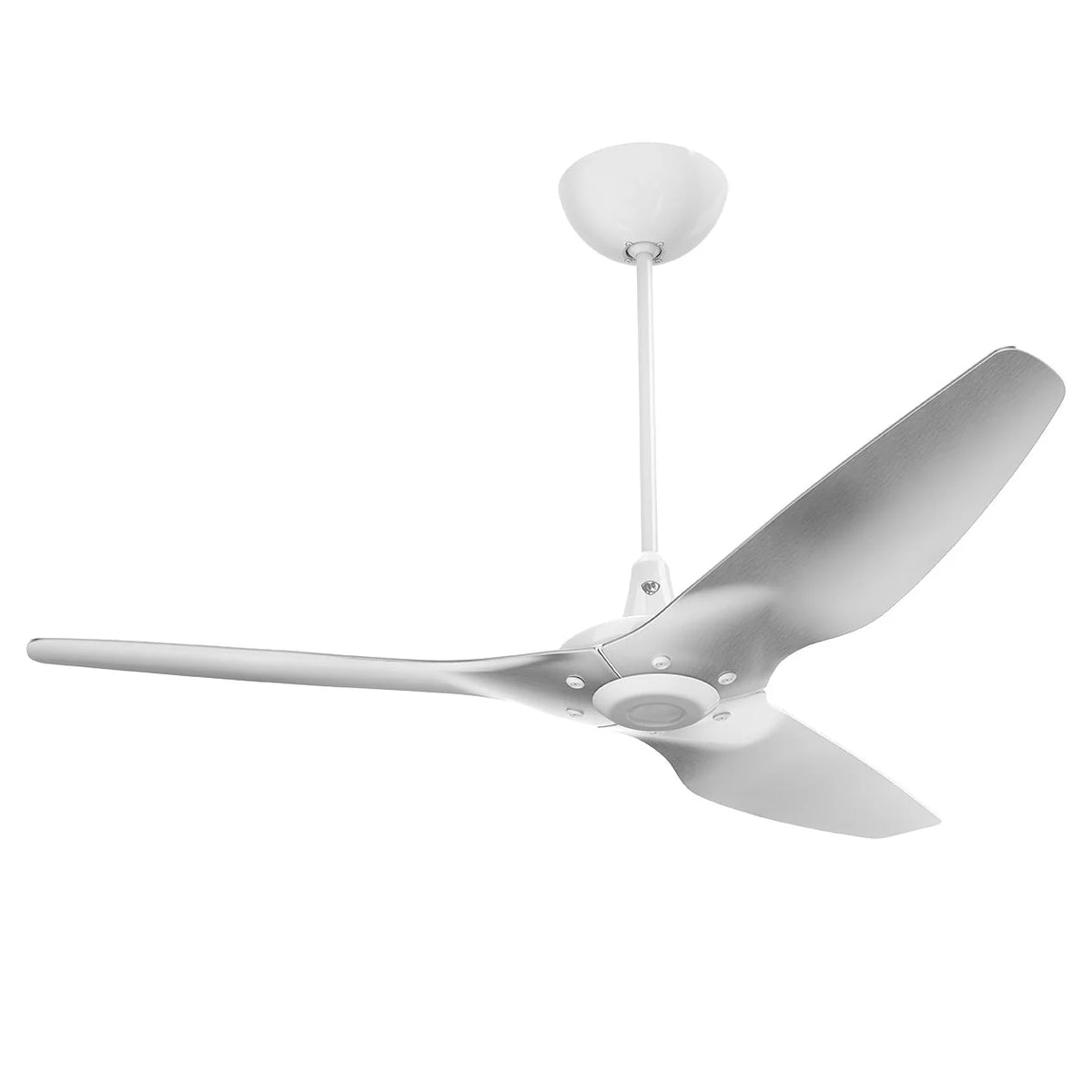 60 Ceiling Fan with Brushed Aluminum Blades and White Finish D342004