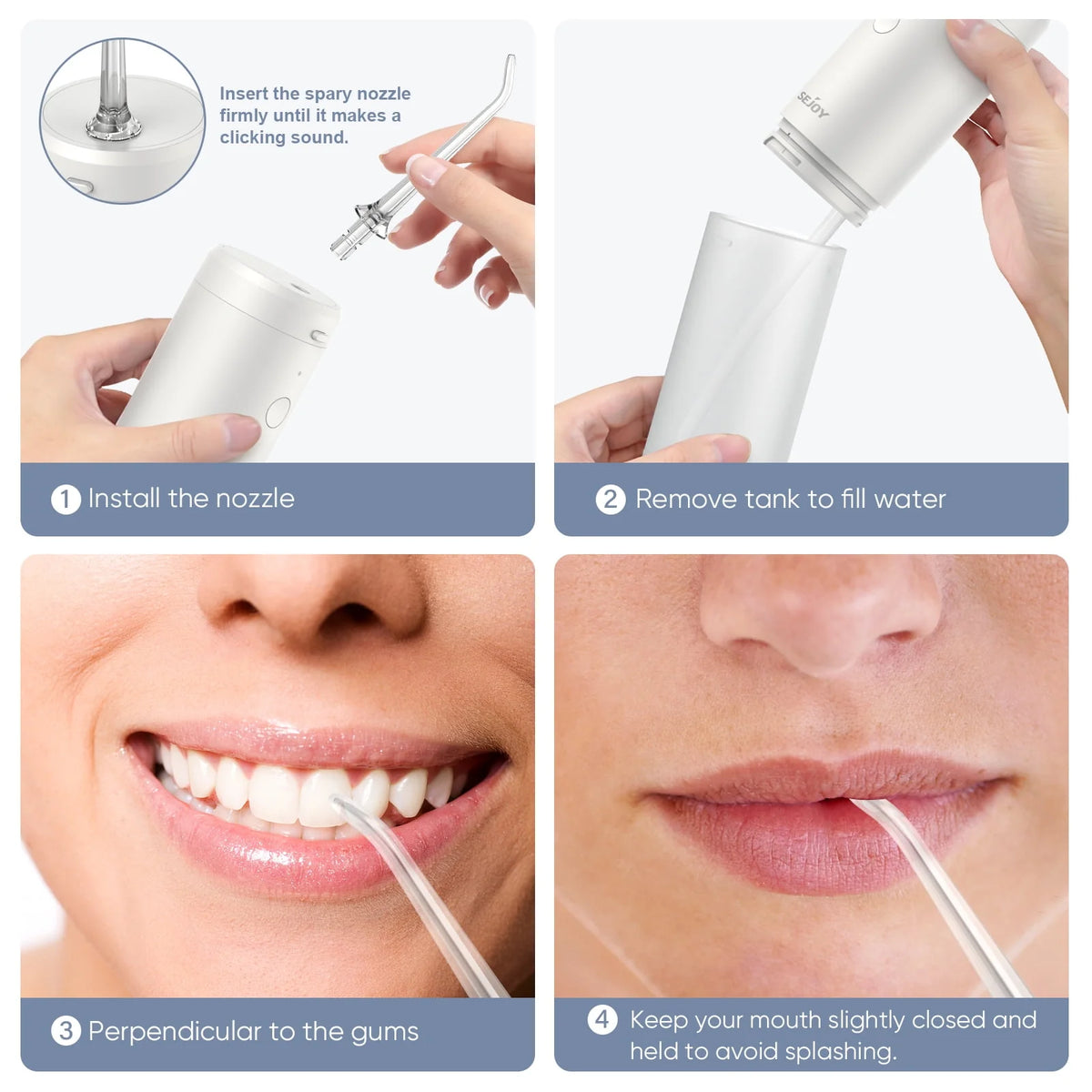 Cordless Rechargeable Portable Water Flosser Oral Irrigator O80258