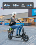 450W Electric Scooter with Seat and Basket J6645