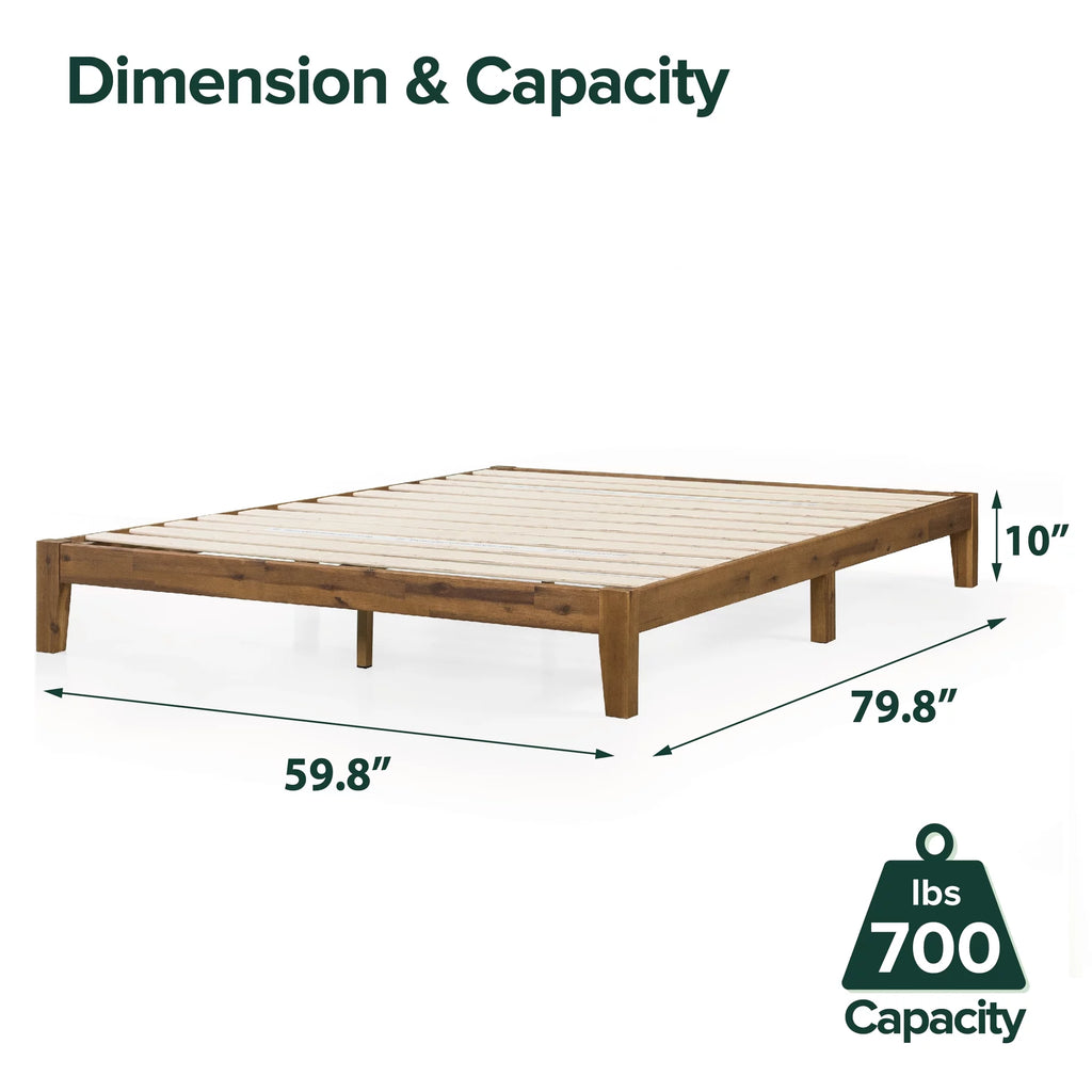 10" Wood Platform Bed Frame, Queen J624280