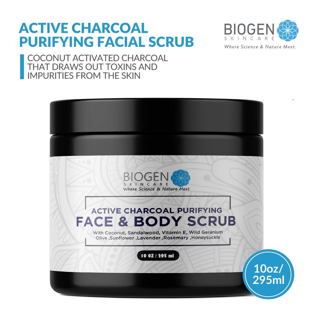 Organic Active Charcoal Purifying Facial Scrub 10 oz K185558