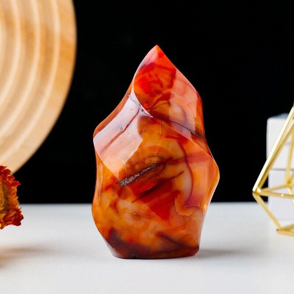 Red Agate Crystal Tower V843