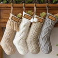 4 Pack 18 Inch Cable Knit Christmas Stockings X791