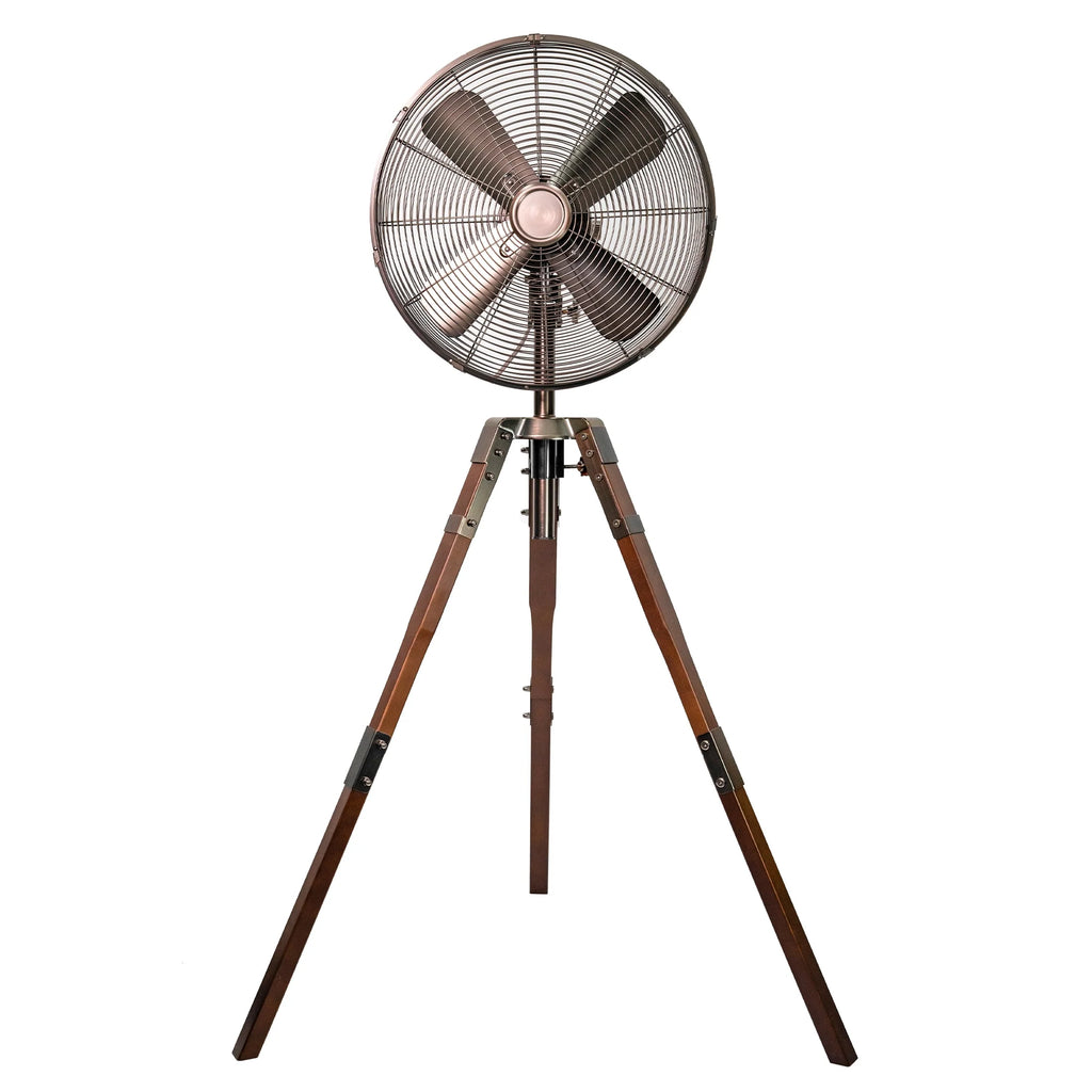 3 Speed Oscillating 16 in Stand Fan with Wood Tripod Legs V314352