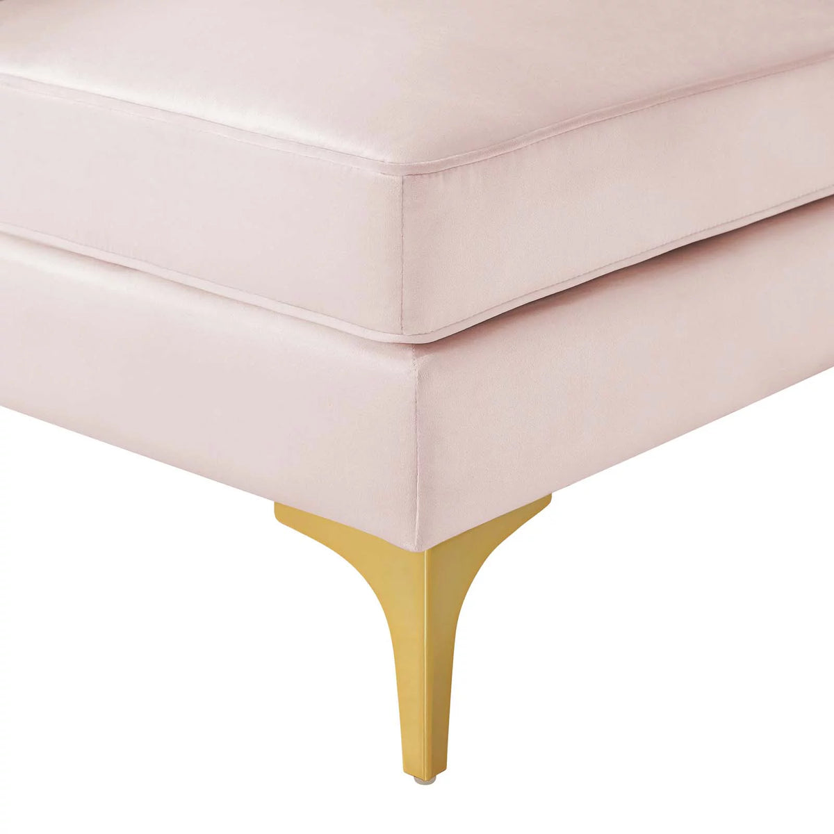 Pink Velvet 6-Piece Sectional Sofa V1312