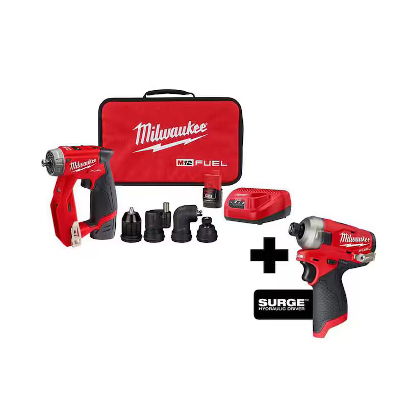 12V Brushless Cordless 4-in-1 Drill Driver & Impact Driver Combo Kit P887851