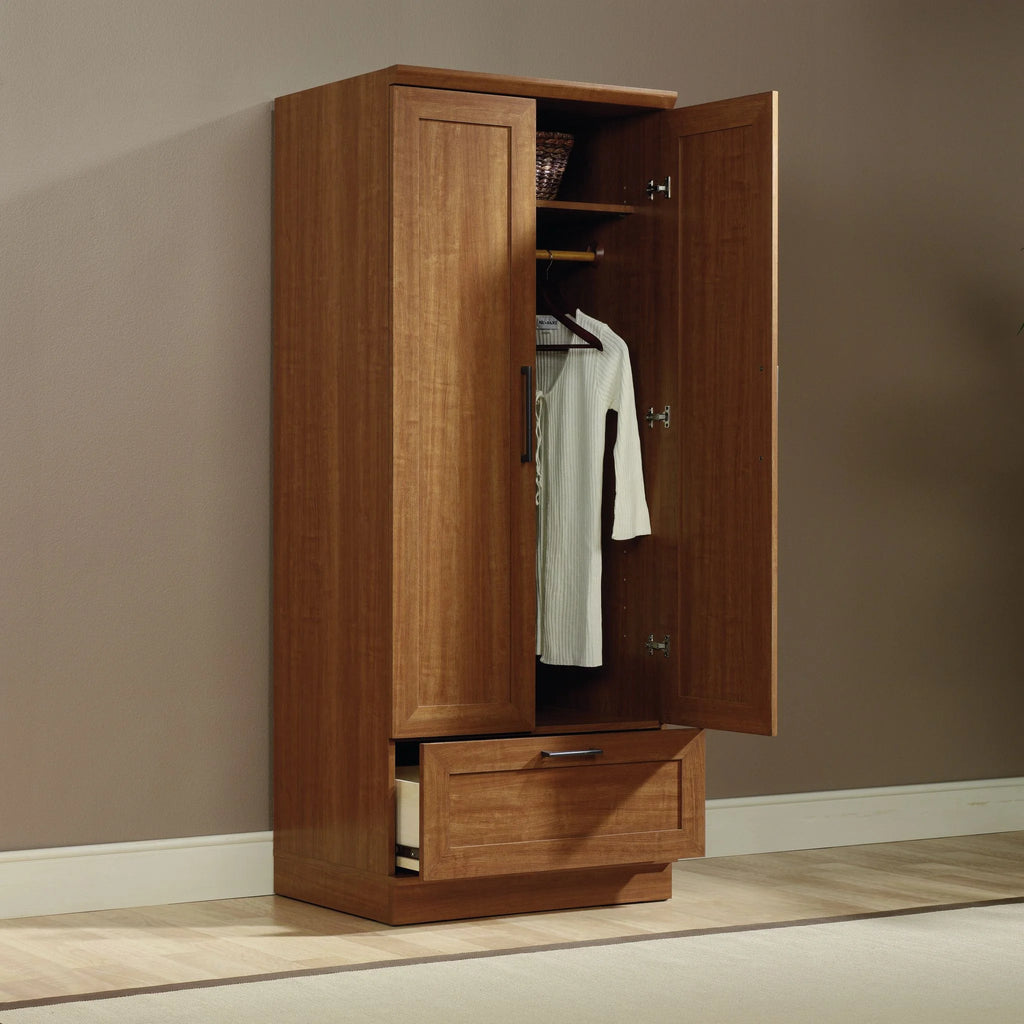 Sienna Oak Finish Wardrobe/Storage Cabinet O9130