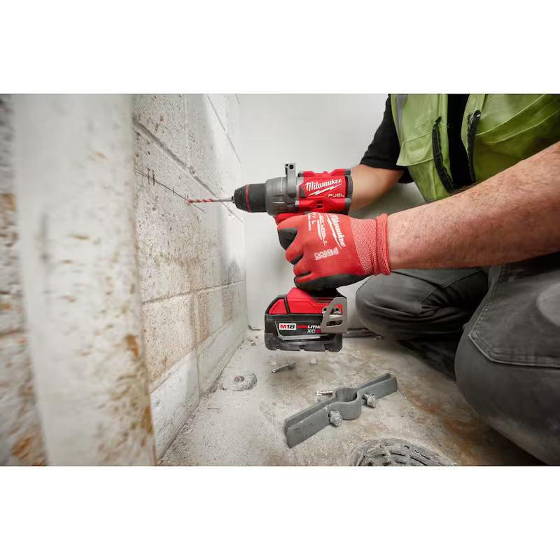 18V Lithium-Ion Brushless Cordless 1/2 in. Hammer Drill Driver Kit with Two 5.0 Ah Batteries J437405