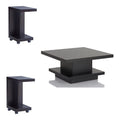 3-Piece Black Wood Coffee Table Set H277