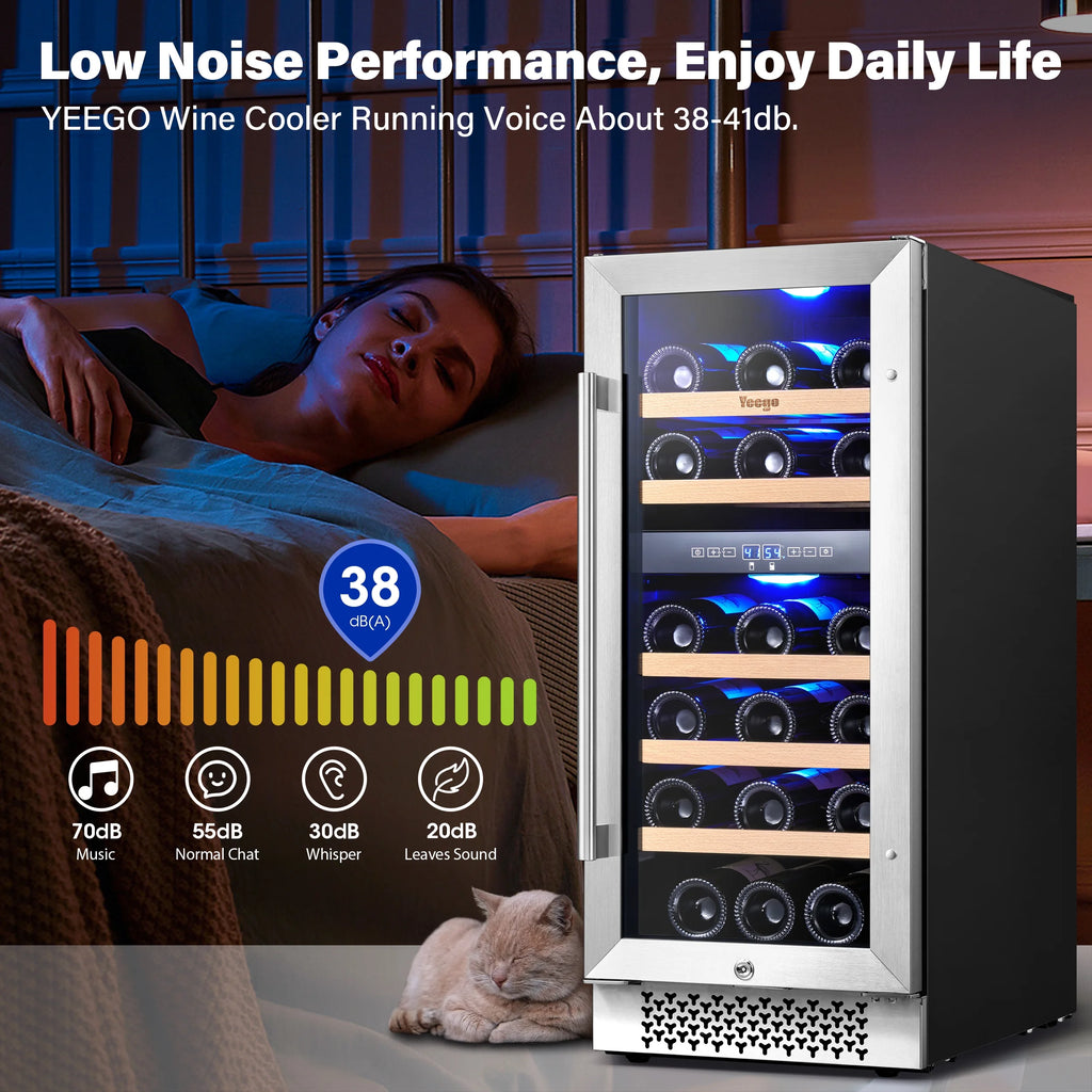 15 Bottle Dual Zone Wine Cooler Refrigerator S51098