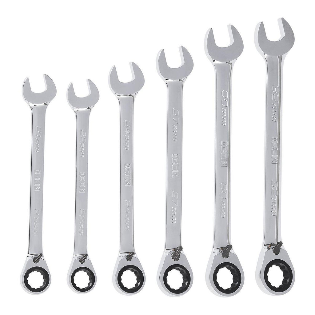6-Piece Reversible Metric Ratcheting Combination Wrench Set I159275