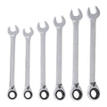 6-Piece Reversible Metric Ratcheting Combination Wrench Set I159275