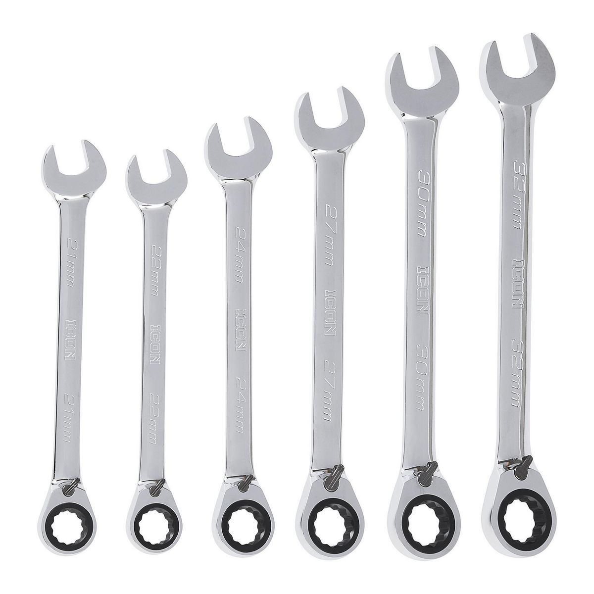 6-Piece Reversible Metric Ratcheting Combination Wrench Set I159275