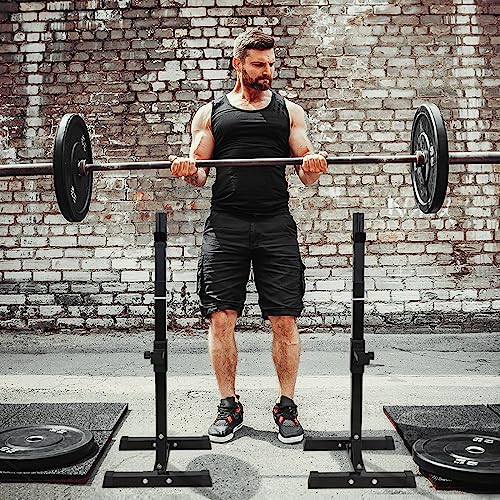 Adjustable Steel Squat Rack Pair 40''-66'' 550lbs X359141