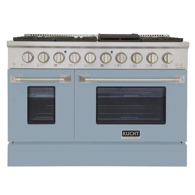 48 6.7 cu ft. Propane Gas Range in Light Blue L6845