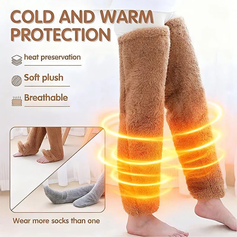 High Fuzzy Long Socks U7853